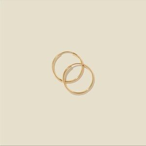 Made by Mary Gold-filled live-in infinity hoop earrings 16mm. NWOT